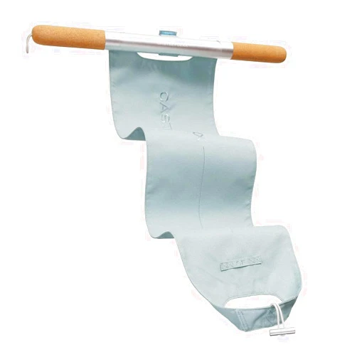 CASTLE FLEXX CastleFlexx Mobility and Full Body Strengthening Device | Non-Elastic Stretch Strap with Natural Premium Cork Handles for Stretching, Exercise, Physical Therapy, and Yoga | Height up to 5’9” Aqua