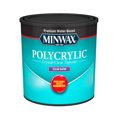 Minwax 233334444 Polycrylic Protective Wood Finish, Clear Satin, ½ Pint
