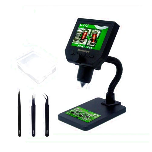 TYZK Microscope Kit 600X Digital Microscope Electronic Video Microscope 4.3 Inch HD LCD Microscope Microscope Lens Adapters (Color : G600 wanguan Set)