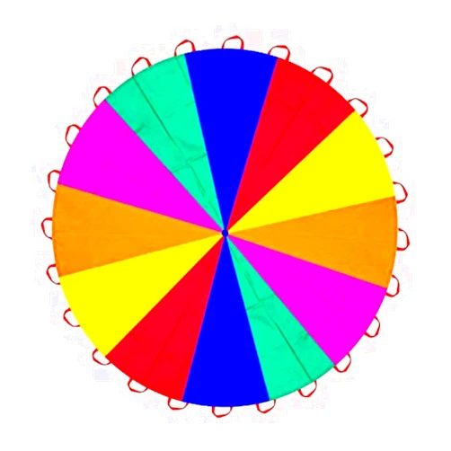 AMYESE 6.5ft/10ft/12ft/13ft/16.4ft/20ft Rainbow Parachute for Outdoor Party Games, Kids Play Parachute Group Cooperative Team Game Toys, Family Get-Together Entertainment