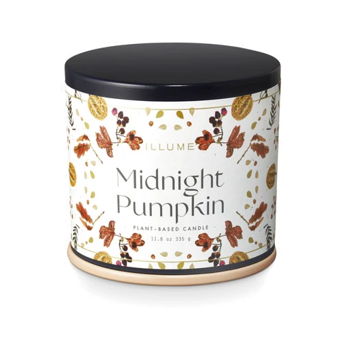 ILLUME Noble Holiday Collection Midnight Pumpkin Vanity Tin Candle, 11.8 oz