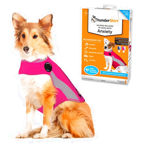 Thundershirt Apparel clothing Thundershirt Dog Anxiety Jacket, Pink, Large 41-64 lbs US