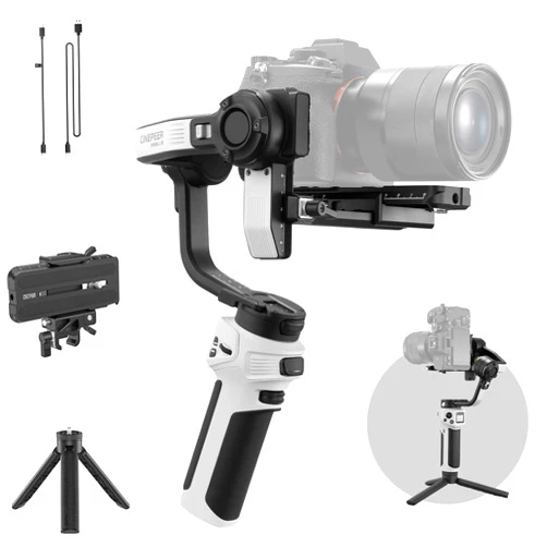 ZHIYUN CINEPEER WEEBILL 3E Mirrorless Gimbal Lightweight Stabilizer, Up to 3kg/6.6lbs Payload, 3-Axis Camera Gimbal for Canon/Sony/Panasonic/Nikon, Bluetooth Shutter Control, Native Vertical Shooting