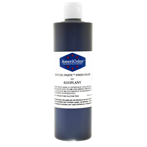 AmeriColor, Eggplant, 13.5 Ounce Bottle, Soft Gel Paste Food Color