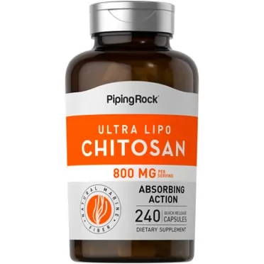 Piping Rock Chitosan 800mg | 240 Capsules | Ultra Lipo Chitosan | Absorbing Action Supplement | Non-GMO, Gluten Free