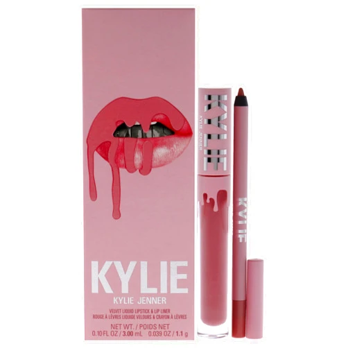 Kylie Cosmetics Velvet Lip Kit - 705 Charm for Women - 2 Pc 0.10 oz Velvet Liquid Lipstick, 0.03 oz Lip Liner