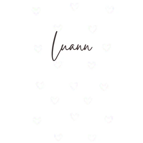 Happy Day Publishing Luann Notebook: Pink Luann Notebook, Heart Design Personalized Pink Pattern Lined Journal, Luann Name Diary