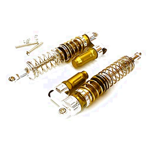 Integy RC Model C28930SILVER Piggyback Off-Road Shock for 1/10 Scale with 2 Stage Square Spring (L=110mm)