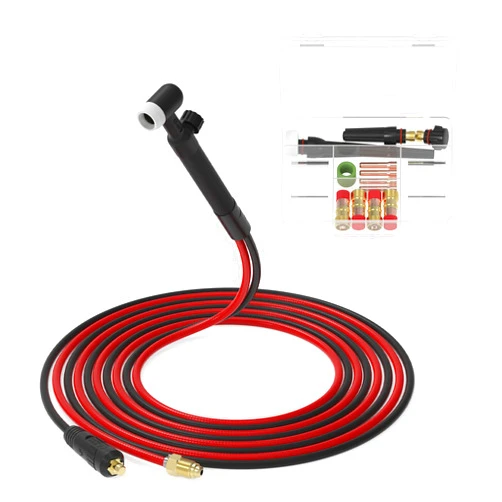 YESWELDER TIG Welding Torch WP-17V 13ft 150Amp Air Cooled Lift TIG Torch & 22Pcs TIG Welding Torch Stubby Gas Lens #10 Pyrex Glass Cup