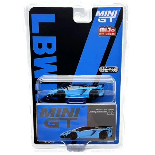 Truescale Miniatures True Scale Miniatures Model Car Compatible with Lamborghini LB-Silhouette Works Aventador GT EVO (Blue) Limited Edition 1/64 Diecast Model Car MGT00494