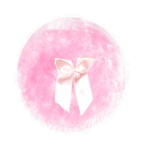 JIAXUE 3.3 Inch Large Powder-Puff Soft Plush Powder-Puff Body Puff Ribbon For Girl Women Travel