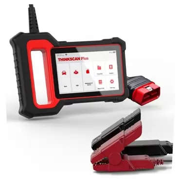 THINKCAR OBD2 Scanner Vehicle OBDII Scan Tool, with 28 Maintenance Services (3 Free Optional), 5 System Diagnosis, Check Engine ABS SRS TCM BCM and ThinkEASY 12V Car Battery Tester