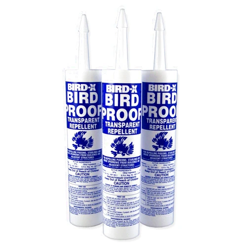 Bird-X Bird Proof Gel, Sticky and Transparent Clear Gel, Long-Lasting and Easy to Use, Each Tube Covers 10 Linear feet, Pack of 3 Tubes (10 fl. oz. Each)