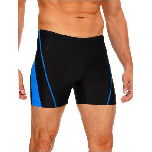 SSFF Men's Square Leg Swim Jammers Athletic Splice Swimsuit Lap Swimming Training Racing Durable Swimwear Quick Dry Pro