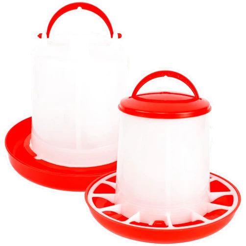 winemana Chick Feeder 1 Lb and Waterer 1.5 L Kit, Hanging Poultry Plastic Containers for Outdoor (Size: 7
