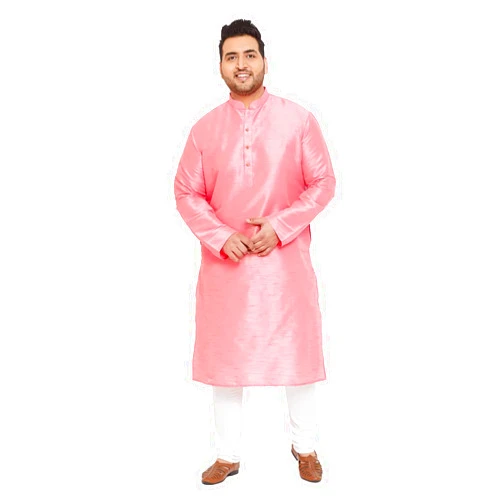 Elina fashion Men's Plus Size Banglori Silk Kurta Pajama (Payjama) Indian Designer Solid Traditional Wear