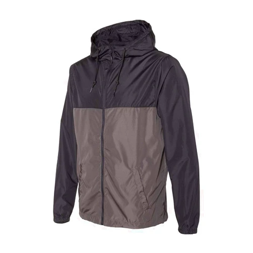 Independent Trading Co. Lightweight Windbreaker Full-Zip Jacket - EXP54LWZ - XL - Black/ Graphite