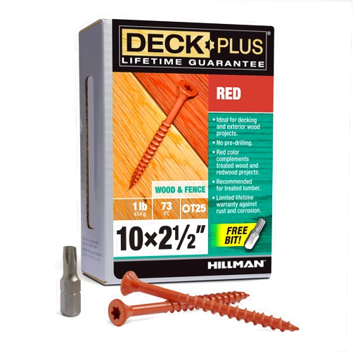 Deck Plus 48429 Wood Screws #10 x 2-1/2