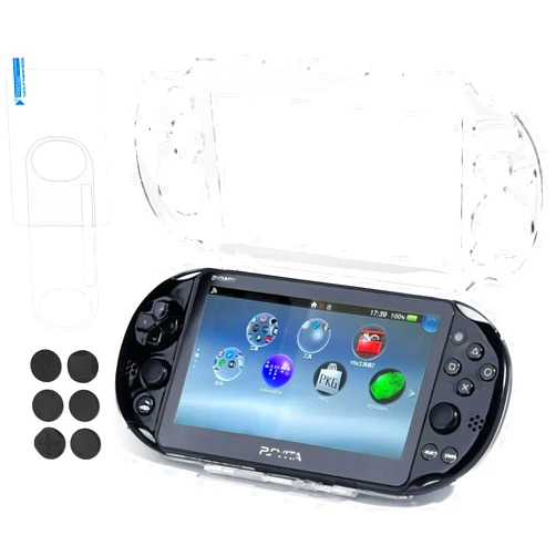 Gorliskl Ultra Clear Crystal Transparent Hard Shell Protective Case Cover Skin for Sony PlayStation PS Vita Slim PSV 2000 PCH-2000 Console