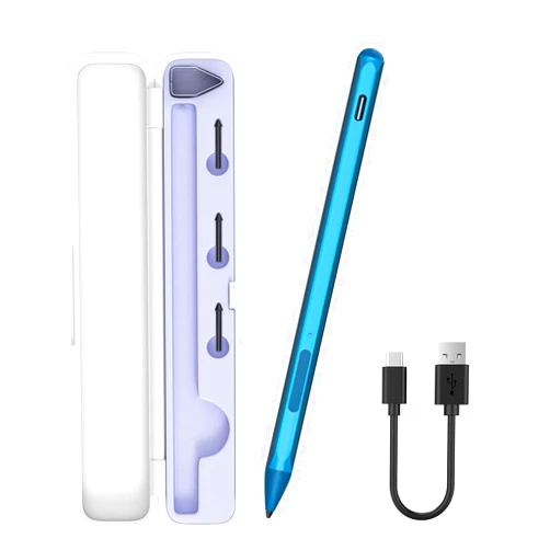 SSS·GRGB Stylus for ASUS Zenbook Flip/Pro/ASUS Vivobook Flip/Pro/Duo/Notebook, MPP 2.0 Tilt-Active Pen with 4096 Levels of Pressure Sensitivity, Convenient Storage Case, Supports Type-C Fast Charging (Blue)