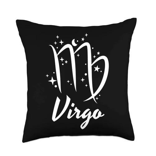 Shertvibes Zodiac Astrology Astrological Signs Virgo Season Zodiac Horoscope Birthday Stars Moon Men Women Throw Pillow