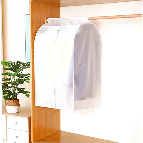 YYDX Full Zipper Hanging Garment Bags, Clothes Dust Cover for Closet Storage, Organizer Garment Bags with Magic Tape, Bottom Enclosed,50x60x90cm