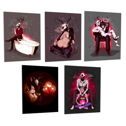 Ludwig Van Bacon Art Deer Daddy 5 Print Poster Pack The Aftercare Edition II Fine Art Print Poster