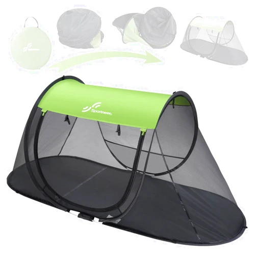 Sportneer Pop-Up Mosquito Net Tent, Instant Setup Camping Shelter for Cot or Ground, Breathable Mesh Bug Screen, Lightweight Portable Bed Canopy for Outdoor Indoor Adults Kids(86.6x33.5x35.4 in)