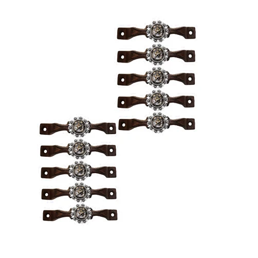 Urbalabs Nutrition Urbalabs Silver Horseshoe and Star Cast Iron Kitchen Cabinet Handles and Drawer Pulls Western Concho Cross Horseshoe and Star Country Home Rustic Decor Farmhouse Cabinet Handle Cabinet Knobs (10)