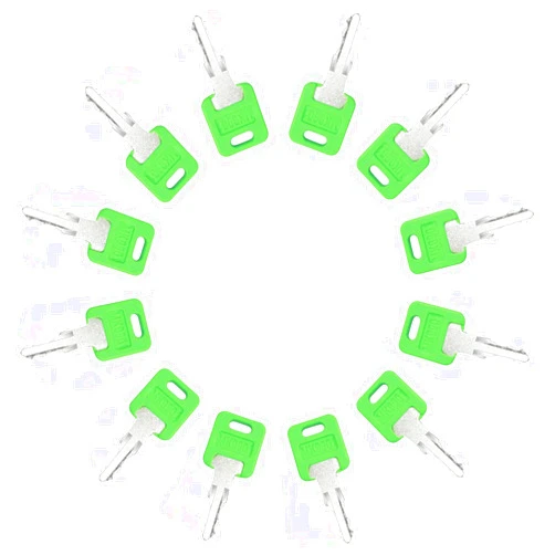 Govdune RV MK9901 Replacement Key Set, Green, Heavy Duty, Fits FIC Locks with Codes 9901 or 6601