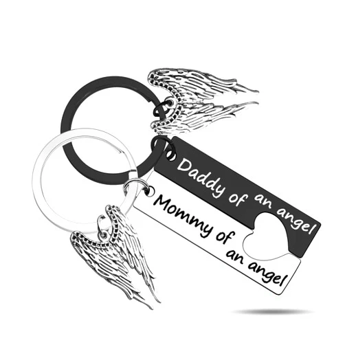 Heigebi Baby Memorial Keychain Sympathy Gifts for Infant Baby Loss Gift Remembrance Keepsake for Loss Child of Dad Mom