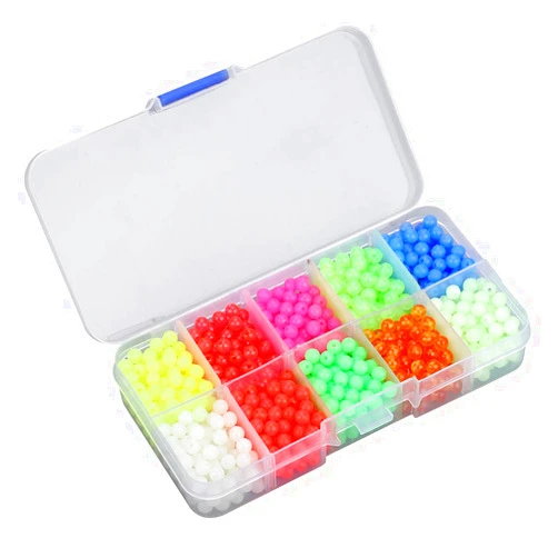 Huairdum Fish Bait,1000pcs/Box Plastic Round Beads Fishing Tackle Lures Tools Accessory for Outdoor Fishing Accessory for Lightweight to Carry