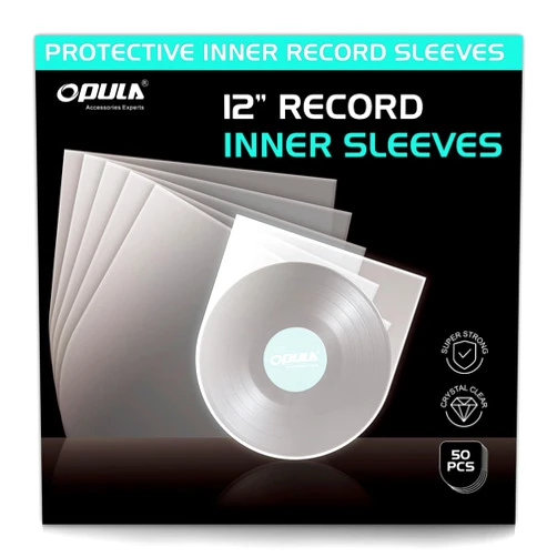 OPULA Vinyl Record Sleeves Inner - 50 Vinyl Sleeves for 12