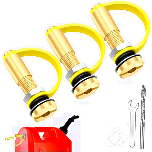 CARBERRY Fuel Gas Tank Vent Cap, 3-Pack Extended Upgraded Fuel Gas Tank Vent Kit for all gas tank jugs for improved flow and faster filling.