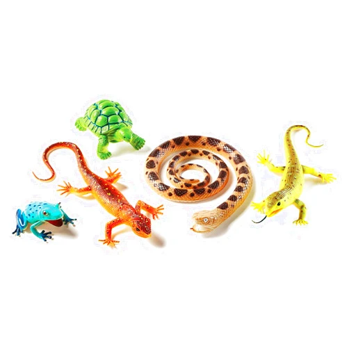 Learning Resources Jumbo Reptiles & Amphibians - Tortoise, Gecko, Snake, Iguana, Snake, and Tree Frog, Jungle Zoo Animals Figurines, Party Gifts for Boys and Girls, Montessori Pretend and Play