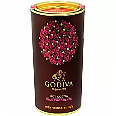 GODIVA Chocolatier Assorted Milk Hot Cocoa Powder Canister Milk Chocolate, 13 Ounce