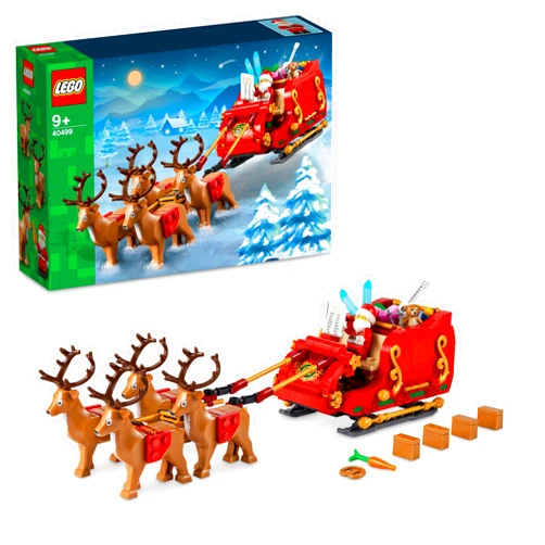 LEGO Santa's Sleigh - Building Toys for Kids, Boys & Girls, Ages 9+ - Indoor Christmas Decorations for Home W/Santa Claus Figurine & Reindeer - Gifts for Boys & Girls - 40499