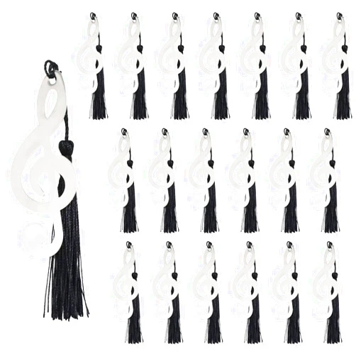 Honbay 20PCS Metal Musical Notes Bookmarks with Tassel Music Party Favors Gifts for Wedding School Office Supplies or Book Lovers