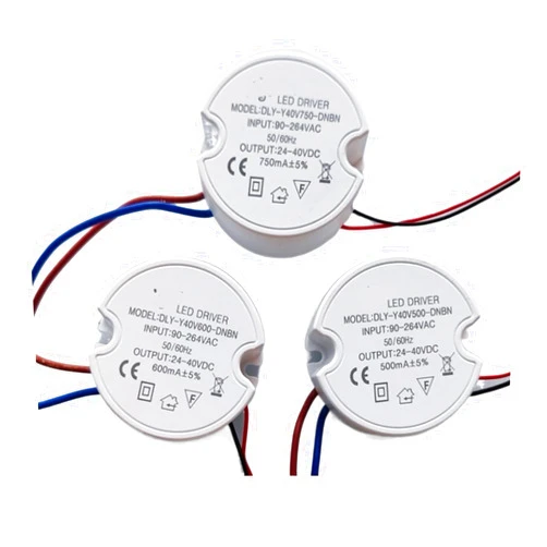 SHUTIQ LED Driver Constant Current Power Supply 20W Rectifier 24W Round driverq Ballast 30W Waterproof Starter (Color : 20W/500ma/24-40V)