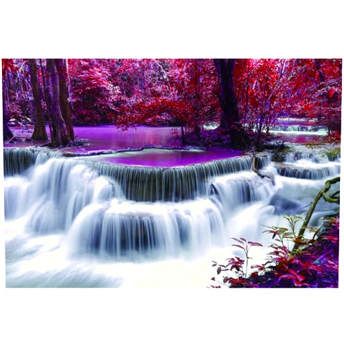 Anguis Jigsaw Puzzles for Adults 1000 Piece Forest Waterfall 27.56 x 19.69 Inch Puzzles for Adults Kids Educational Game Challenge Toy Puzzles 1000 Pieces for Adults