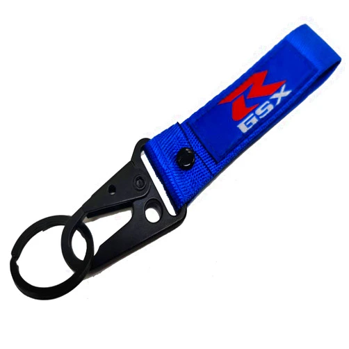 Decor Season Blue 6 Inches Motorcycle Key Chain Key Ring Tag Label for Suzuki GSXR 600 750 1000 1300 250 Hayabusa