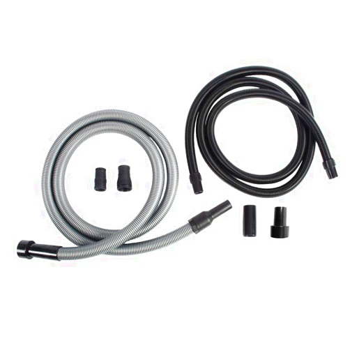 Cen-Tec Systems 94214 Shop Vacuum 10 Ft Whip Hose and Power Tool Adapter Set for Dust Collection, Black