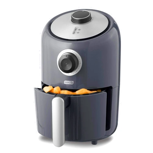 DASH Compact Air Fryer Oven Cooker with Temperature Control, Non-stick Fry Basket, Recipe Guide + Auto Shut off Feature, 2 Quart - Grey