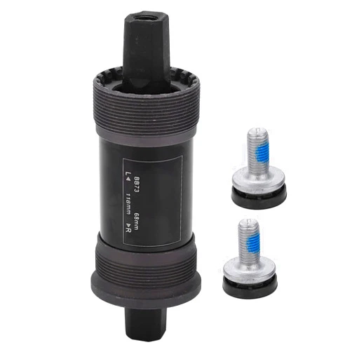 Alomejor Mountain Sealed Bottom Bracket 68mm Steel Axis with Screw for Square Hole Crank (118MM)