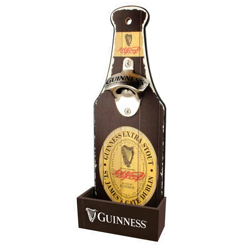Guinness Nostalgic Mounted Bottle Opener and Cap Catcher - Label