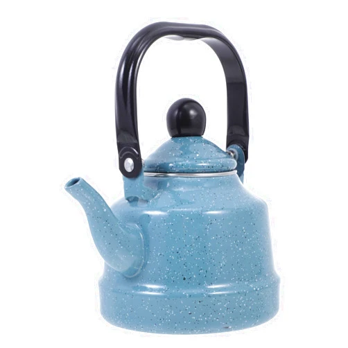 Generic Enamel Kettle Metal Teapot Copper Turkish Teapot Outdoor Camping Cookware Stove Top Teapot Drip Teapot Tea Pots for Loose Tea Water Pitcher Water Jug Teakettle Turkey Office Coffee (Blue 14X14X20CM)