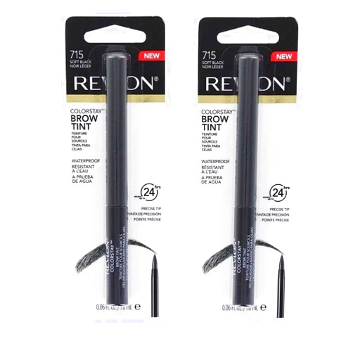 Revlon Pack of 2 Revlon Colorstay Brow Tint, Soft Black 715