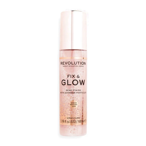 Revolution Beauty London Makeup Revolution Fix & Glow Fixing Spray, Illuminating & Hydrating, Vegan & Cruelty-Free, 3.38 Fl Oz