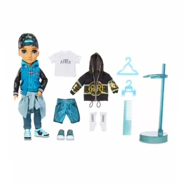 Rainbow High River Kendall – Teal Boy Fashion Doll with 2 Complete Doll Outfits to Mix & Match and Doll Accessories, Great Gift for Kids 6-12 Years Old