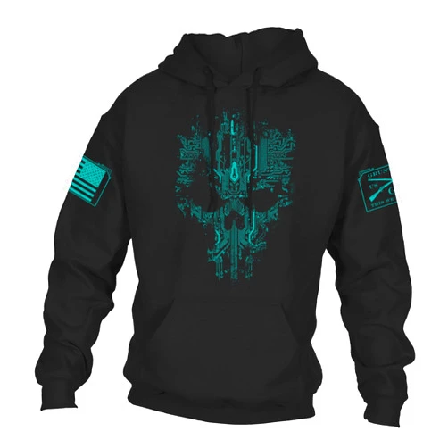 Grunt Style Circuit Skull Men's Patriotic Relaxed Fit Sweatshirt Hoodie